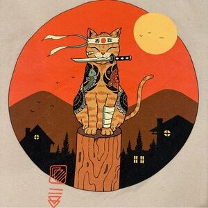 Threadless by Vincent Trinidad Stealthy Feline Ninja Warrior Tee 😽🥷